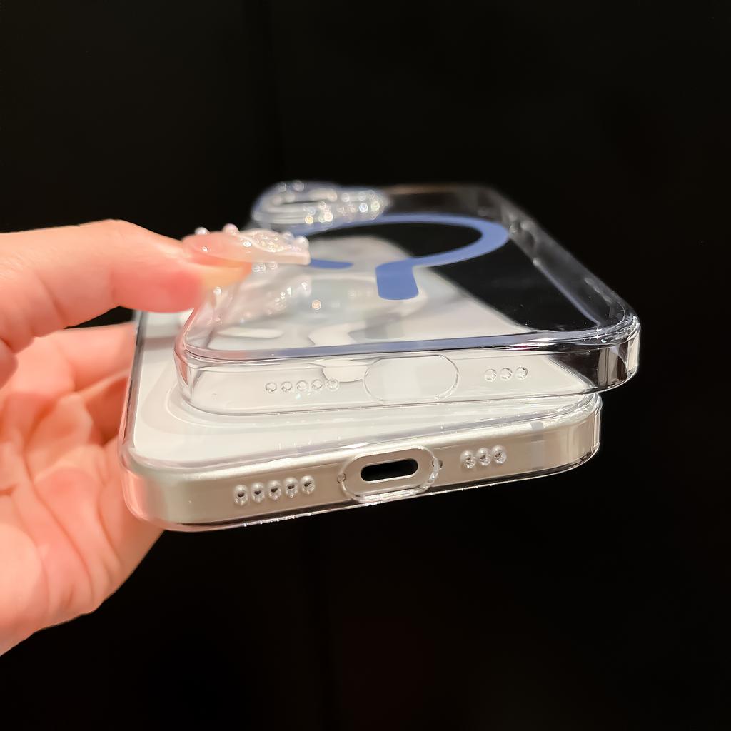 For iPhone 16 Case Compatible with MagSafe Protective TPU+PC Phone Cover