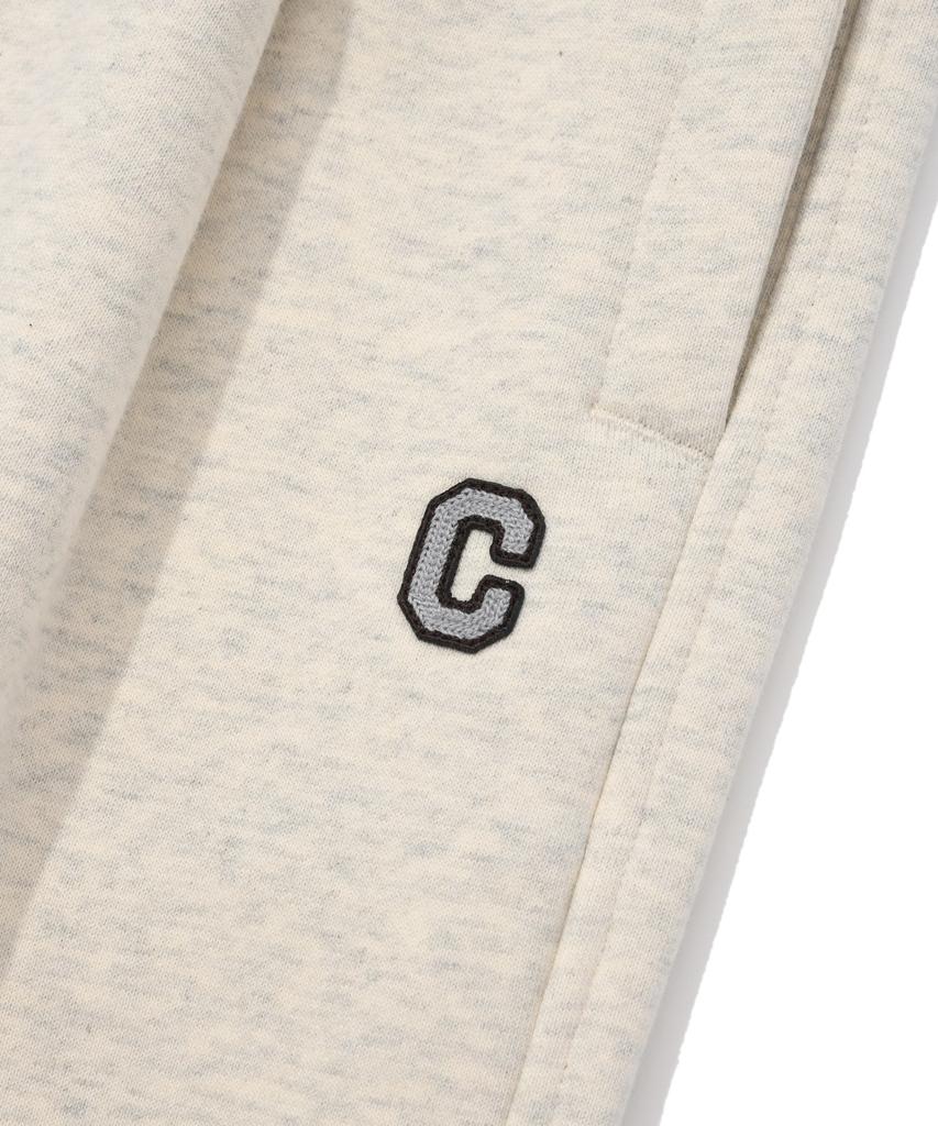 COVERNAT One-Pleat Semi-Wide Fit Sweatpants Oatmeal