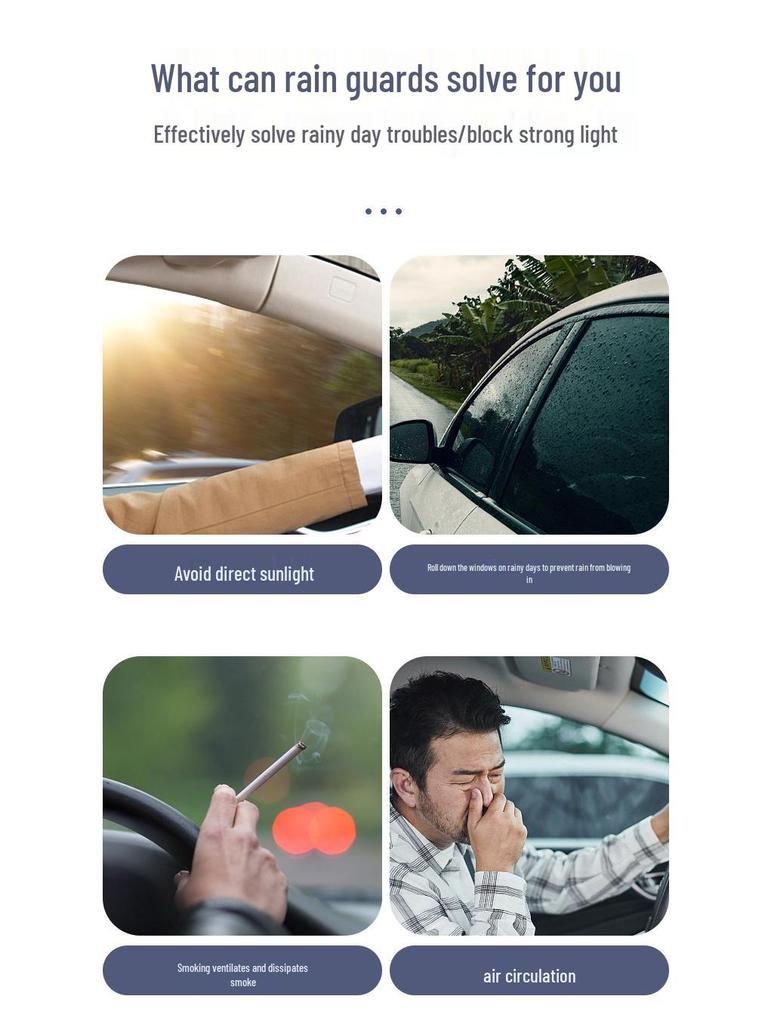 Honda Avancier Window Rain Deflector Eyebrow Trim