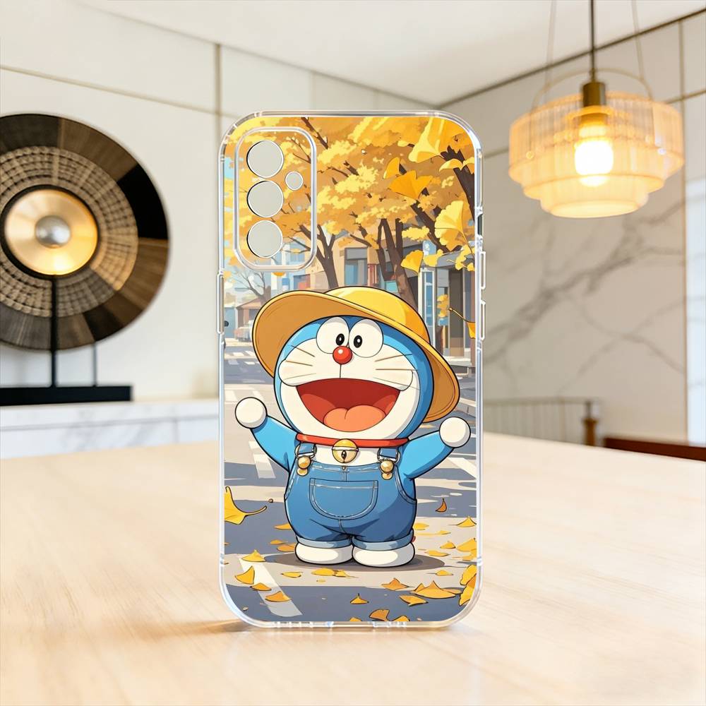 Süße Cartoon D-Doraemon Stoßfeste Handyhülle Transparentes Silikon Weich Für SamsungA10,12,20,21S,30,31,40,50,51,52,70,71