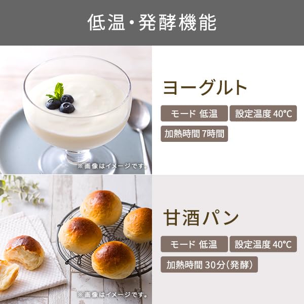 Tescom Low Temperature Convection Oven 6 Roles in 1 Temperature 12 Hour Long Timer [Low Cooking/Food Drying/Toaster/Oven/Non-fried Cooking/Fermented