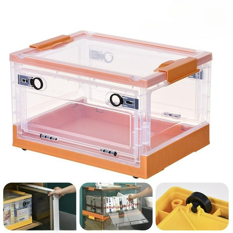 Book Storage Box Foldable Student Book Box Dormitory Book Sorting Box Transparent Household Storage Book Box