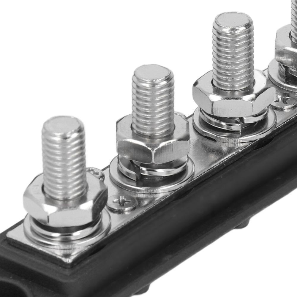 48VDC 250A 4 Position Bus Bar 4 Position Power Distribution Block M10 Studs Bus Bar  Solar Cabling