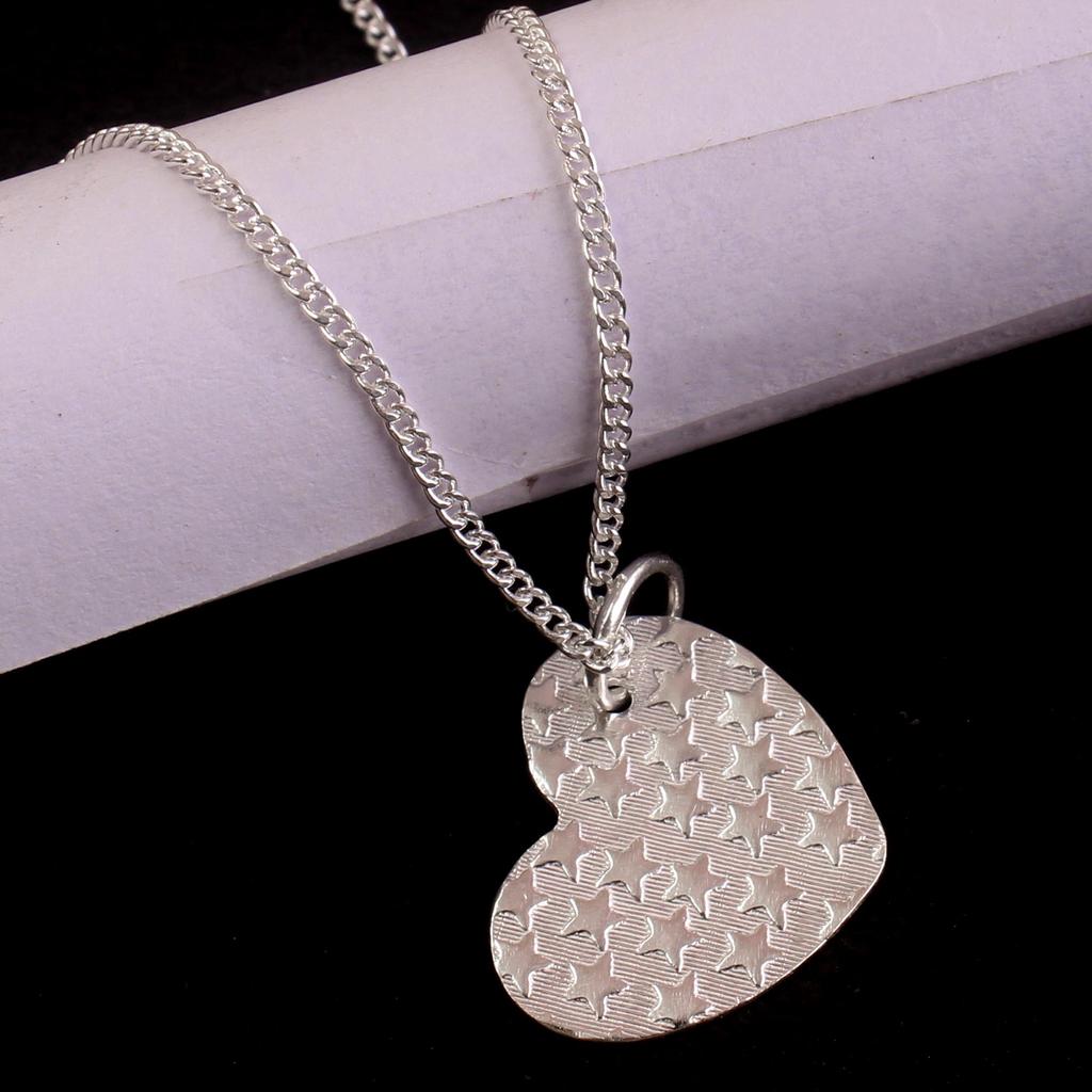 Collana a cuore di design Collana fatta a mano con gioielli con ciondolo in argento sterling 100% 925