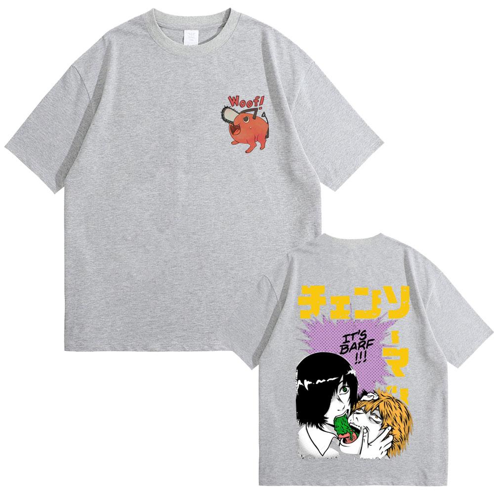 Anime Chainsaw Man Himeno Denji Graphic Tshirt Men Women Cartoon Funny Short Sleeve T Shirts Male Fashion Oversized Streetwear