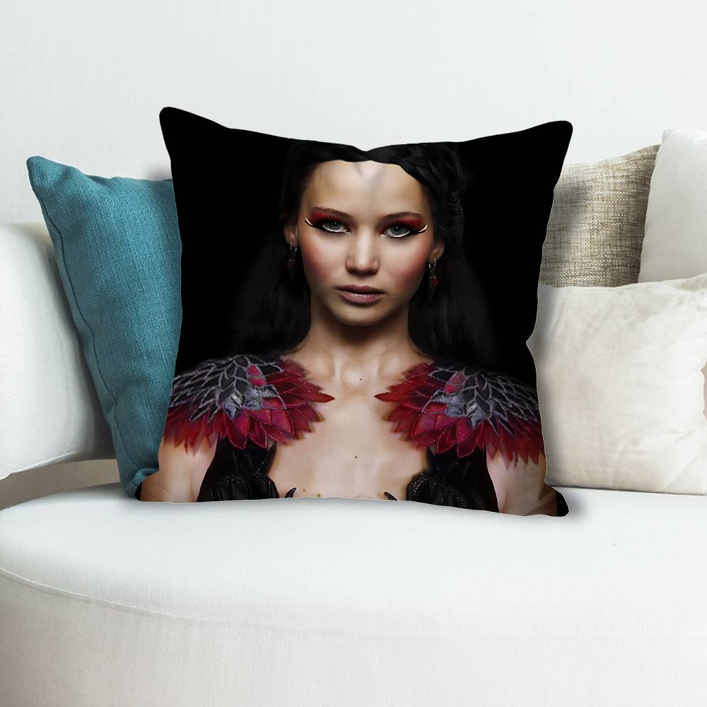 TThe HHunger GGames Pillow Cases for Bedroom Living Room Sofa Home Decor Polyester Cushion Cover with Zipper