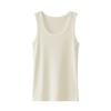 Vintage White Cotton Ribbed Tank Top for Men - Heavyweight Fitness Vest