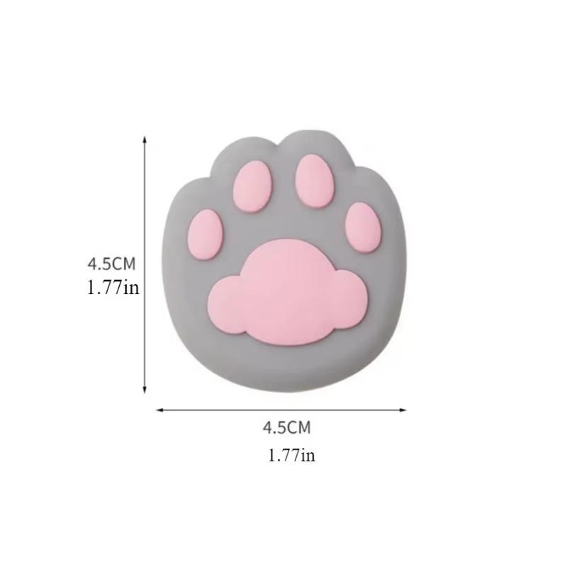 1PCS Wall Protector Door Handle Bumper Guard Stopper Anti-slip Sticker Self Adhesive Rubber Cute Cat Paw Door Crash Pad Stops