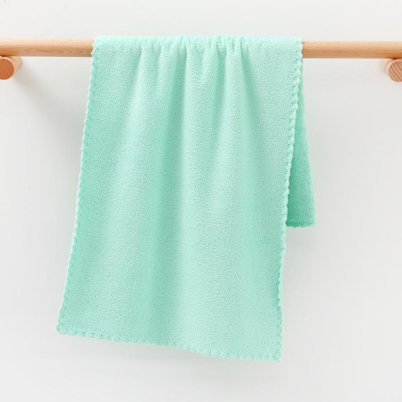 Dry Hair Water Absorbent Double-sided Coral Velvet Microfiber Towel Bath Car Washing Cleaning Salon