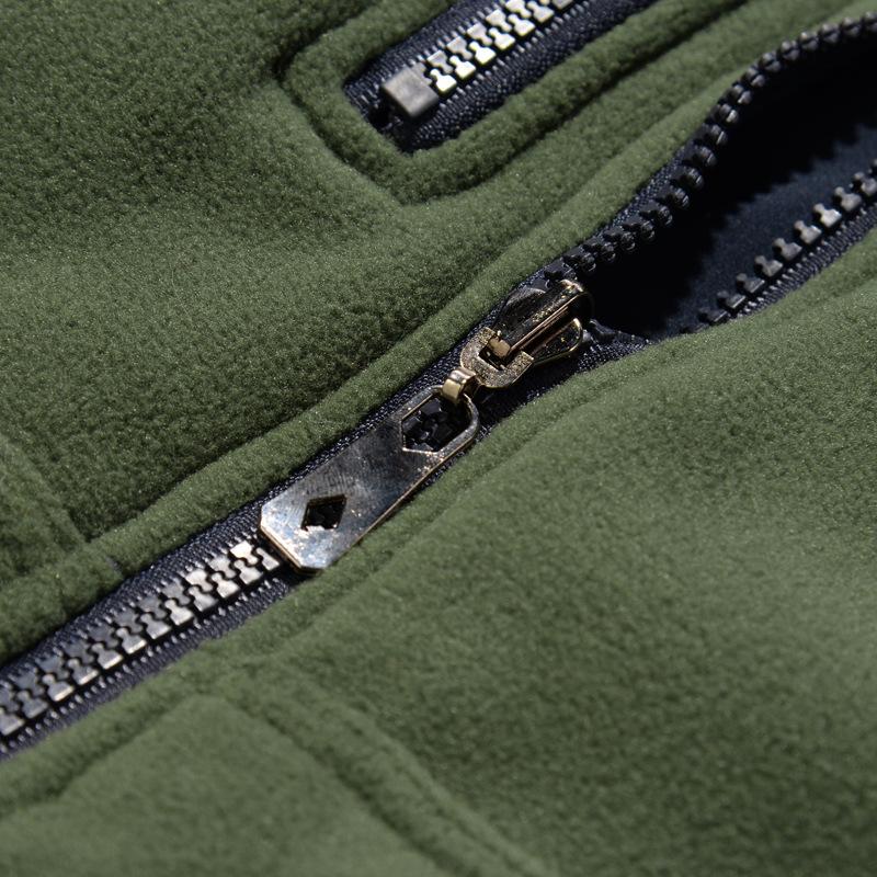 Fleece Weste für mittlere und ältere Männer Frühling und Herbst Große Größe Doppelseitig Herren Weste Fleece Horse Clip Jackenweste Herren Stil