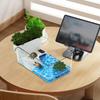 Aquatic Turtle Tank Resting Box for Turtle Transparent Small Tortoise Breeding Box for Reptile Crab School Science Class Nature