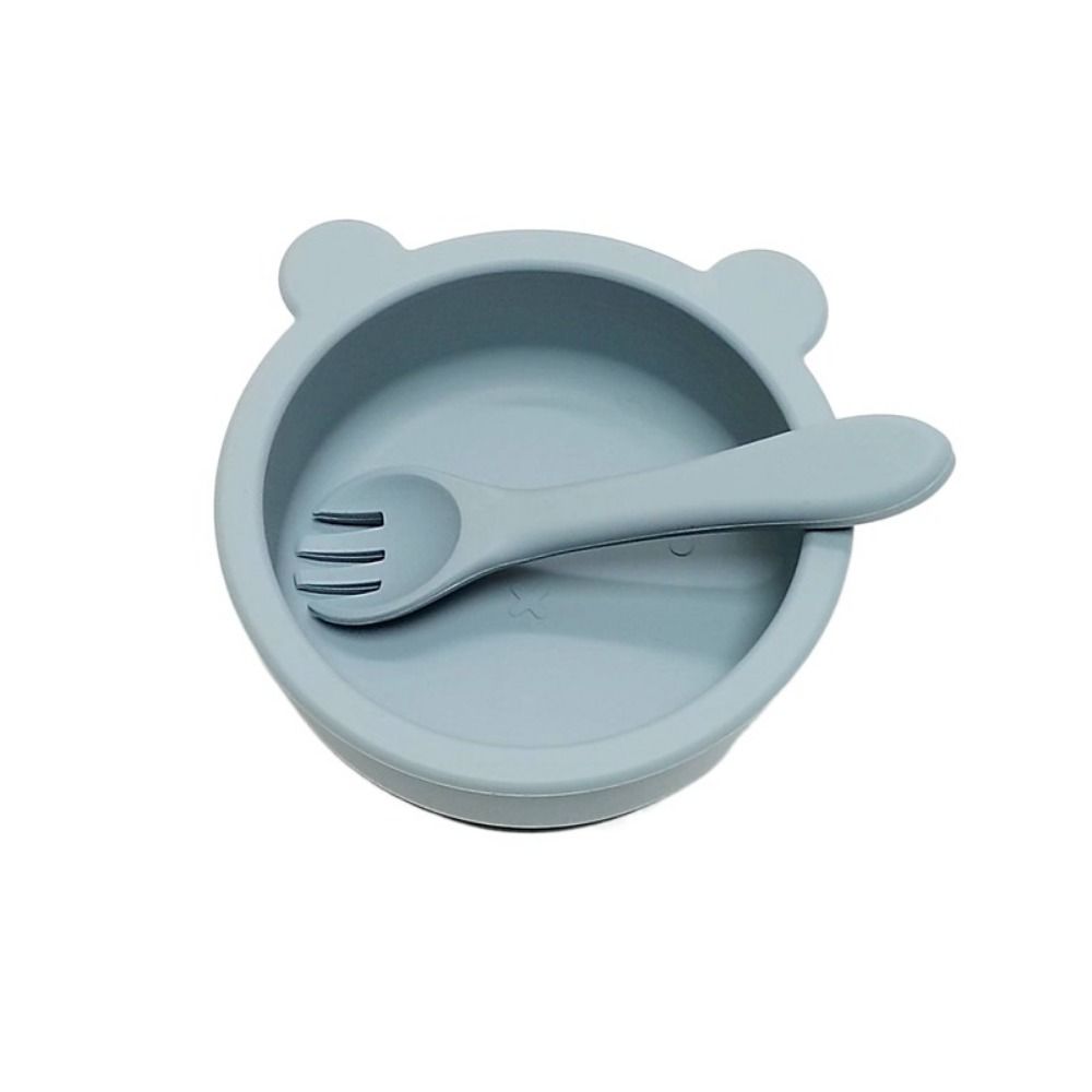 Flexible Feeding Tableware Waterproof Feeding Bowl Set Unbreakable Baby Bowls with Spoon  Toddlers