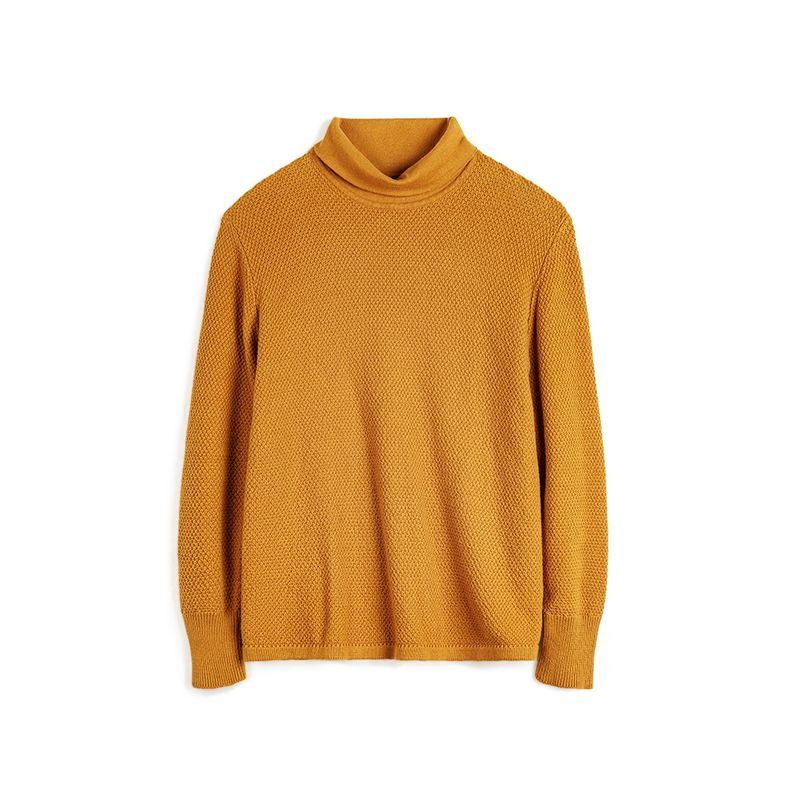 

Madden Parka American Retro Half Turtleneck Pineapple Pattern Sweater Yellow Base Pullover Inner Sweater Men s Autumn Yellow 2XL