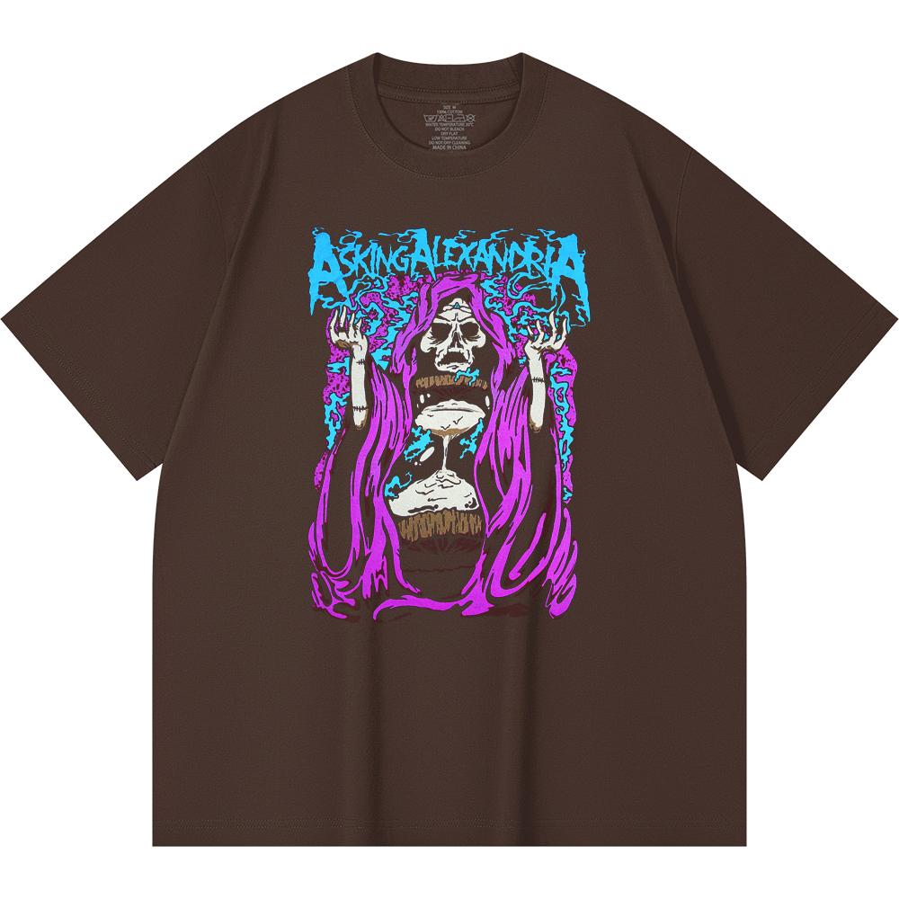T-shirt Heavy Metal 100% Cotone 230 Gsm Stampa Band Rock Musica Popolare Unisex T-shirt Pesante in Cotone