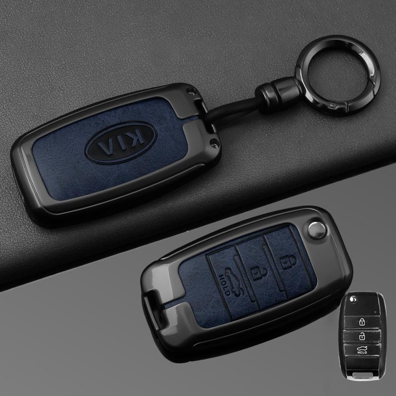 2026 Hot Car Sticker Alloy Car Flip Key Case Cover Shell Fob For KIA RIO 3 K2 K3 K4 K5 Sportege Picanto Optima Soul Ceed Sorento