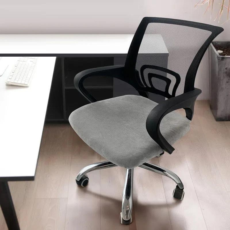 1PC Stretch Velvet Office Chair Cover Computer Swivel Seat Cover Elastic Banquet Home Universal Seat Cover Slipcovers Dust Cover