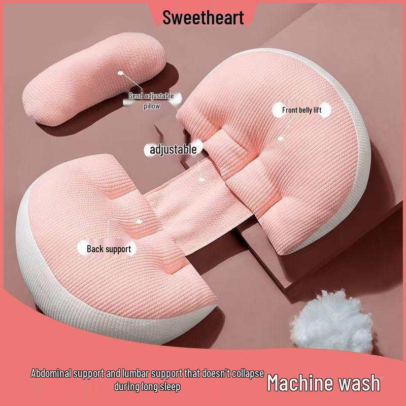 Multifunctional Pregnancy Side Sleeper Pillow: Belly Support & Waist Protection, Washable Set for Expecting Mothers