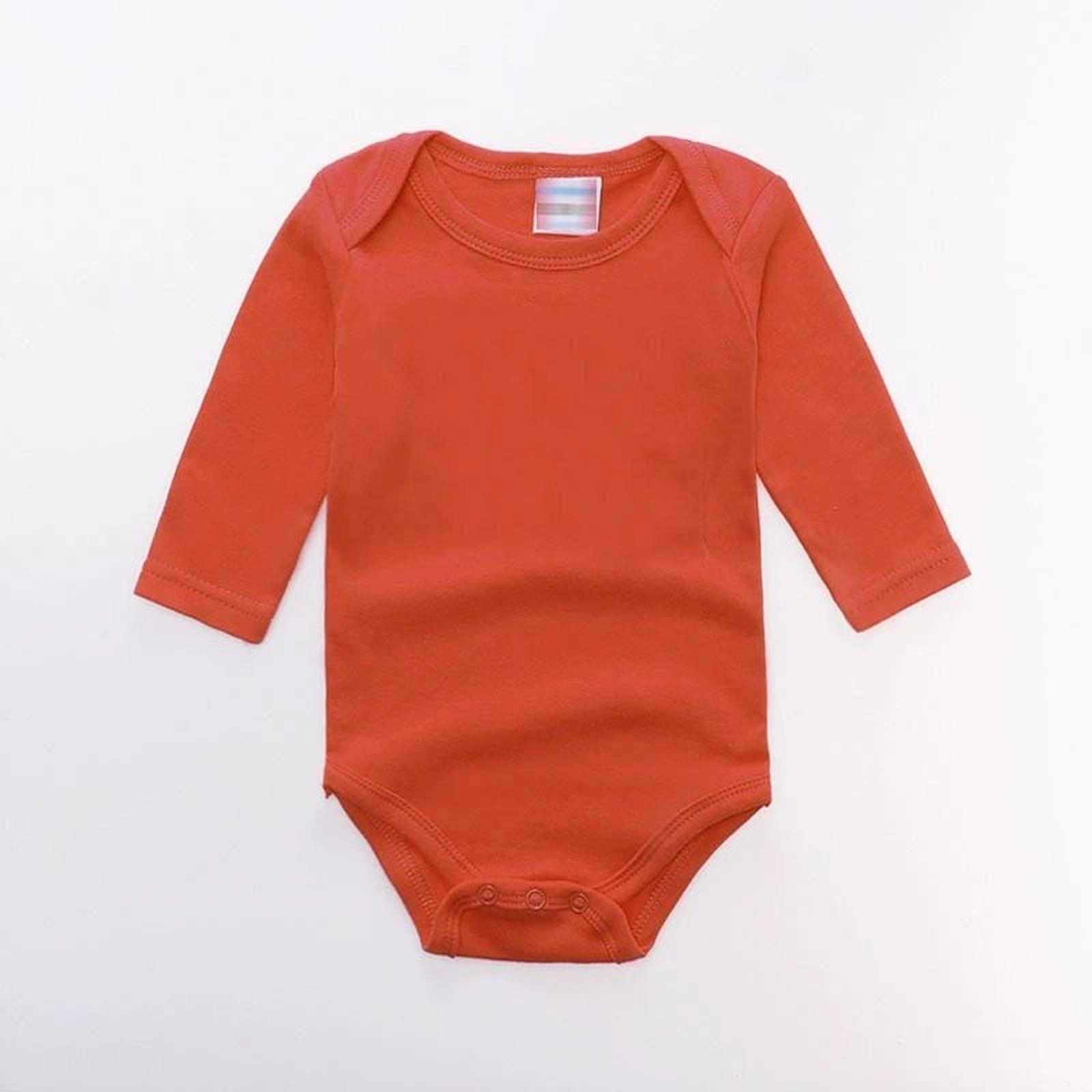 

Модный боди с воротничком для малышки 9M шафрановый