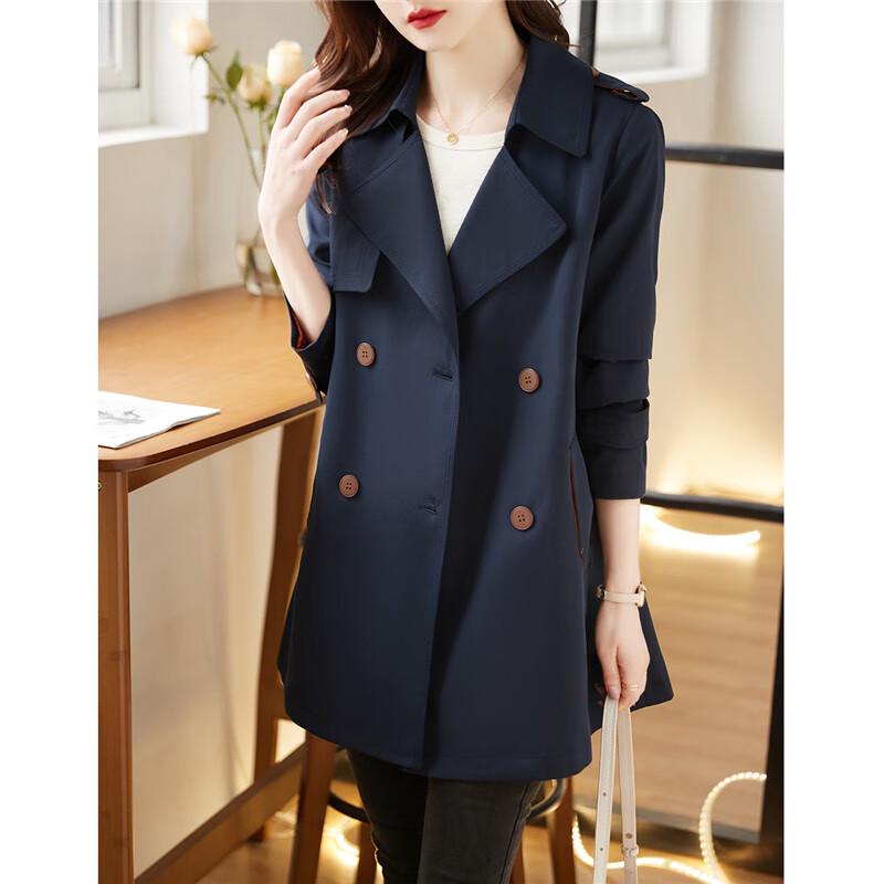 Women's Mid-Length Double-Breasted Trench Coat