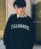 FILLUMINATE [Fw] Oversized Arch Logo Sweatshirt - Black