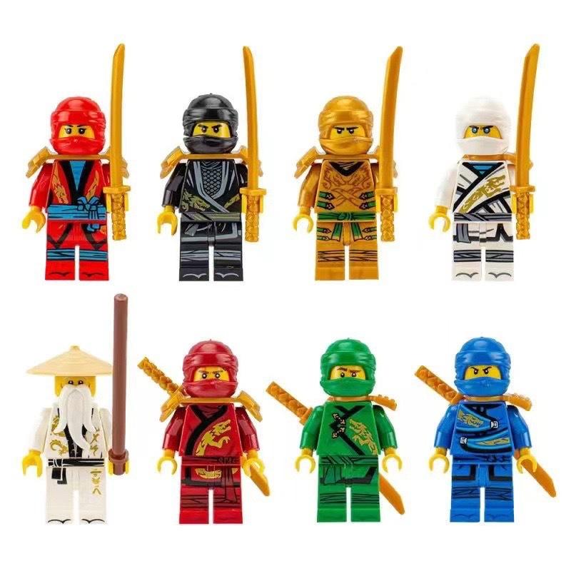 Ninja Motorrad Bausteine Set Lloyd Nya Kompatibel Lego Figuren Cooles Rennrad Modell Spielzeug für Kinder Pädagogisches Geschenk 6er Pack