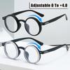 New 360-Degree Rotating Presbyopia Glasses Retro Round-Frame Adjustable 0 To +4.0 Reading Glasses With Blue Light Protection
