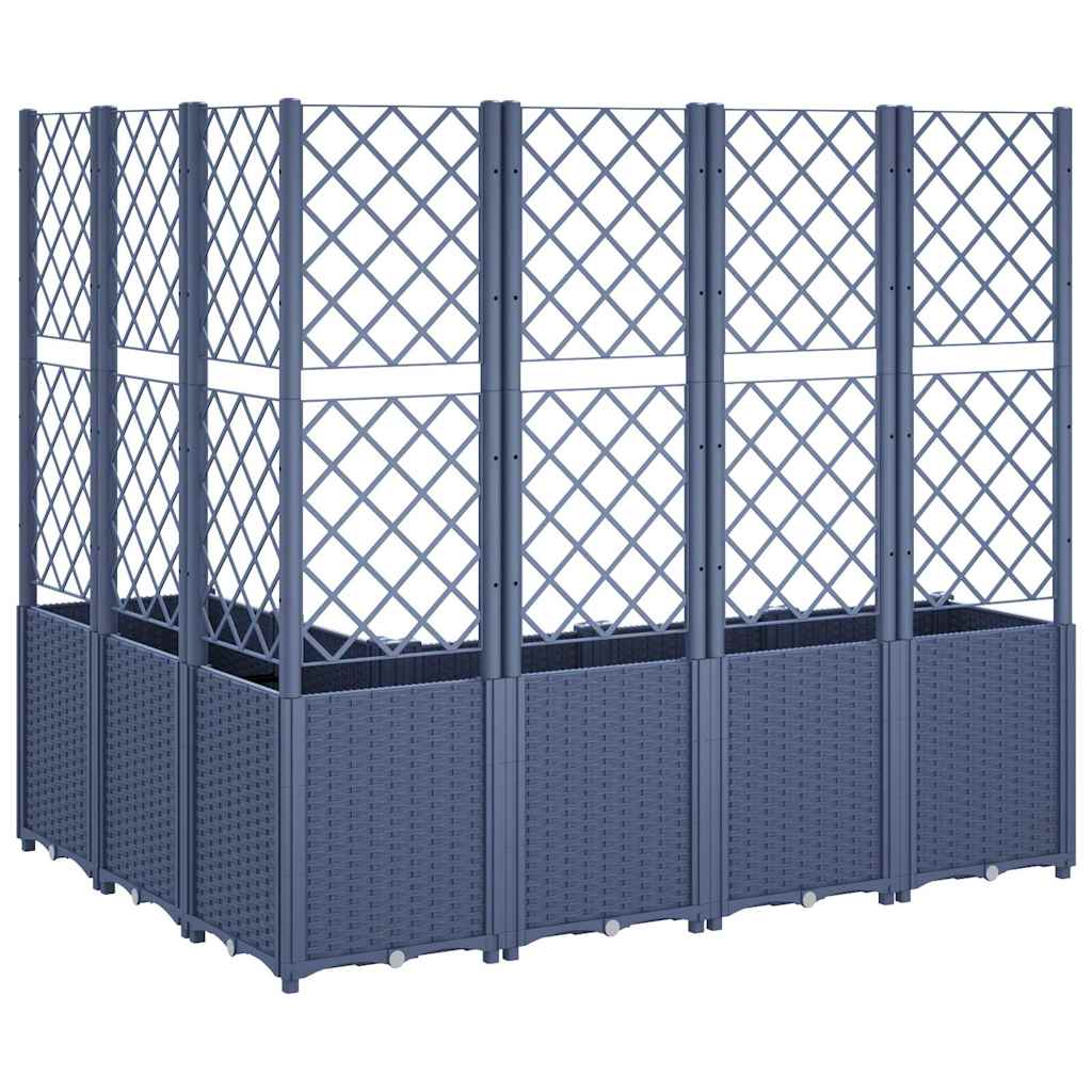 Planter with Trellis Blue Gray 160 X 120 X 140 Cm PP