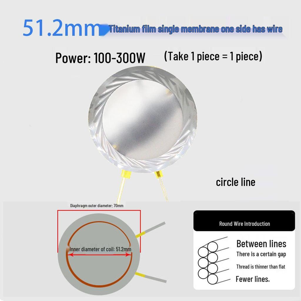 High-Frequency Speaker Voice Coil Diaphragm for 25-75 Core, Round Flat Wire Horn Repair