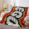 Brick Pixel Mosaic Flannel Blanket Warm Soft Halloween Christmas Couch Warm Cozy Decorative Decor Gift For All Season