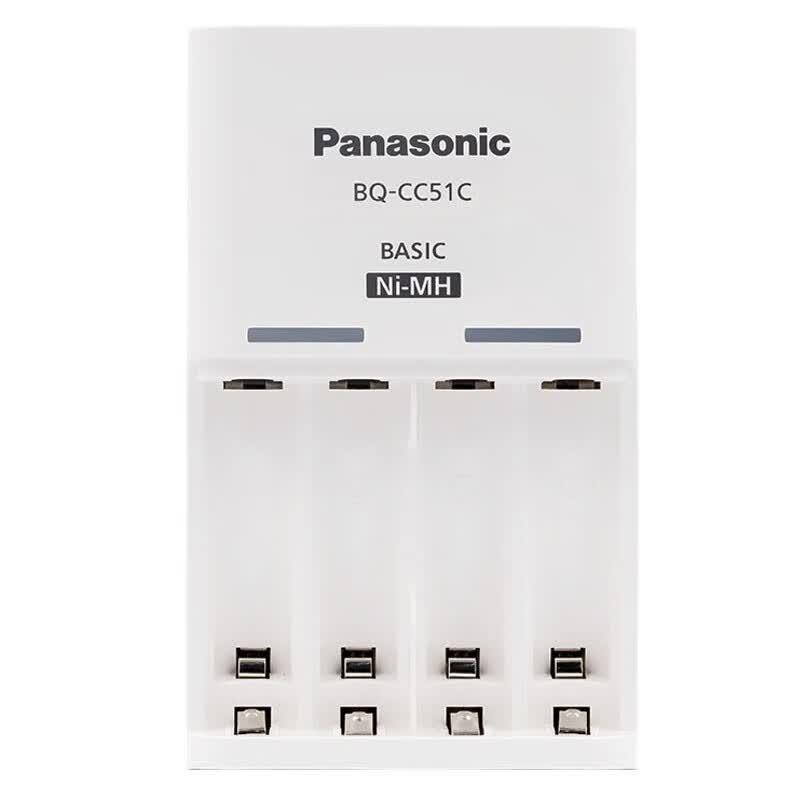 Стандартное зарядное устройство Panasonic Eneloop, штепсель типа C (адаптер в комплекте)