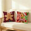 Festive Adorable Ginger Bread Cushion Cover Decorative Cushions Covers Cover Sofa 50x50 Pillow 4 Piece 45x45 40x40 Pillowcase