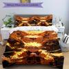 3pcs Naruto Nine Tailed Fox Design Quilt Cover Set - Soft and Cozy Bedroom, Guest Room and Dorm Decorative Bedding 3-Piece Set 1 Quilt Cover + 2 Pillo