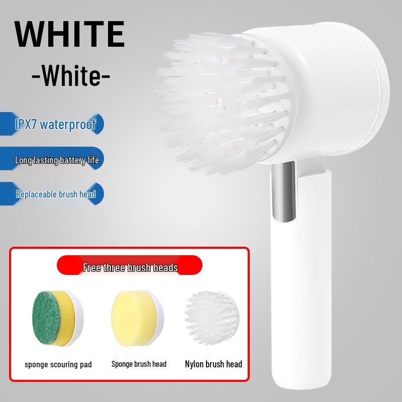 Rechargeable Handheld Electric Cleaning Brush Set for Dishes and Household Tasks