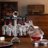 Light Luxury Embossed Red Wine Glass Set with Gyro Decanter