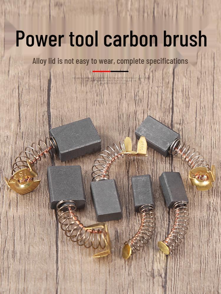 Carbon Brush Set for Angle Grinders, Cutting Machines, Hand Drills, Polishers, Sanders, Impact Drills, and Motors