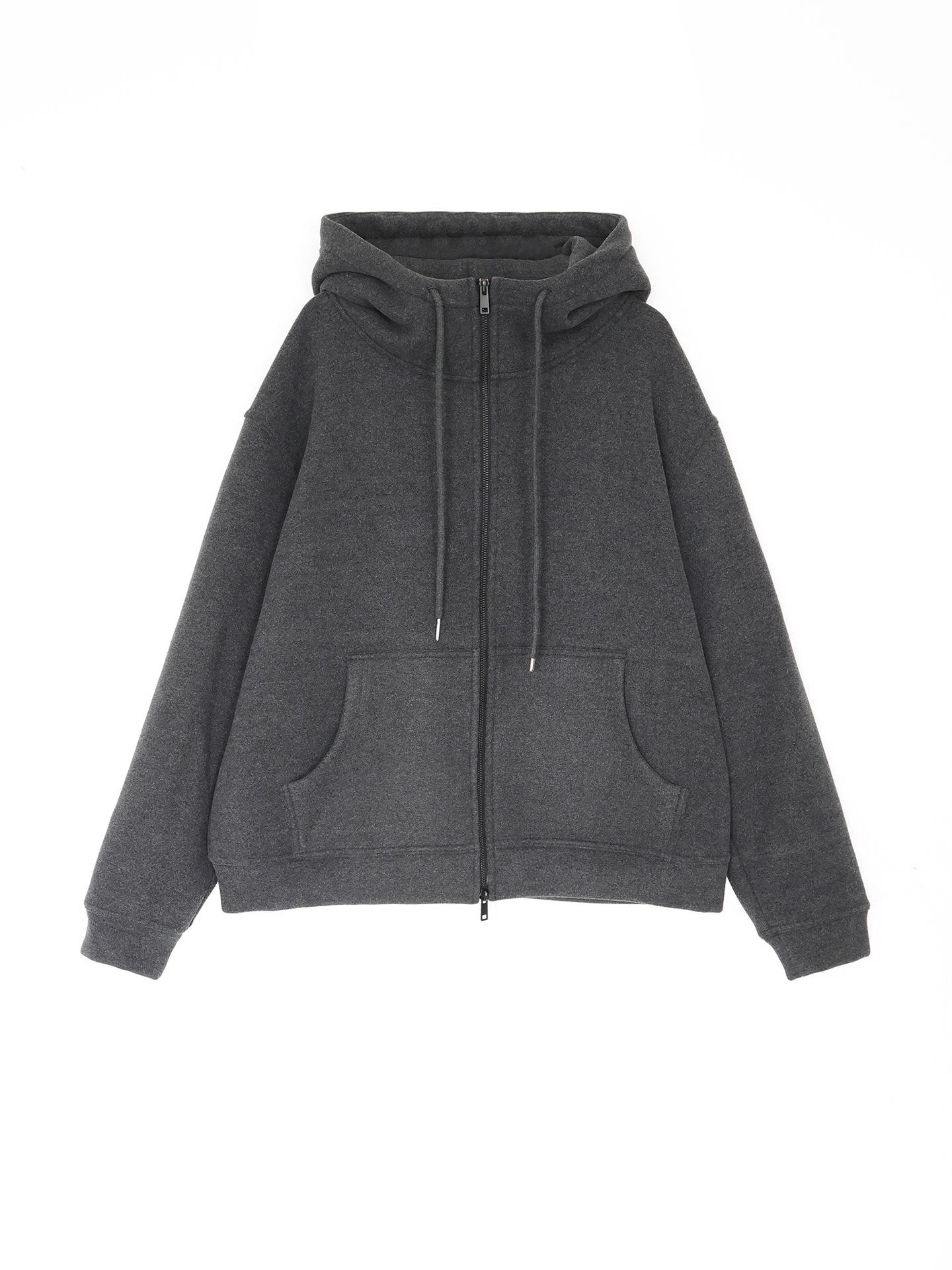 

Plus Size Women s Soft Fluffy Korean-Style Hooded Zipper Sweatshirt - Fashionable and Slimming. 2XL (70-85 kg) темно-серого