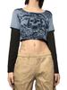 Women Y2K Long Sleeve Tops Long Sleeve Fairy Grunge Aesthetic Shirts Vintage Graphic E-Girl Teen Tee Streetwear