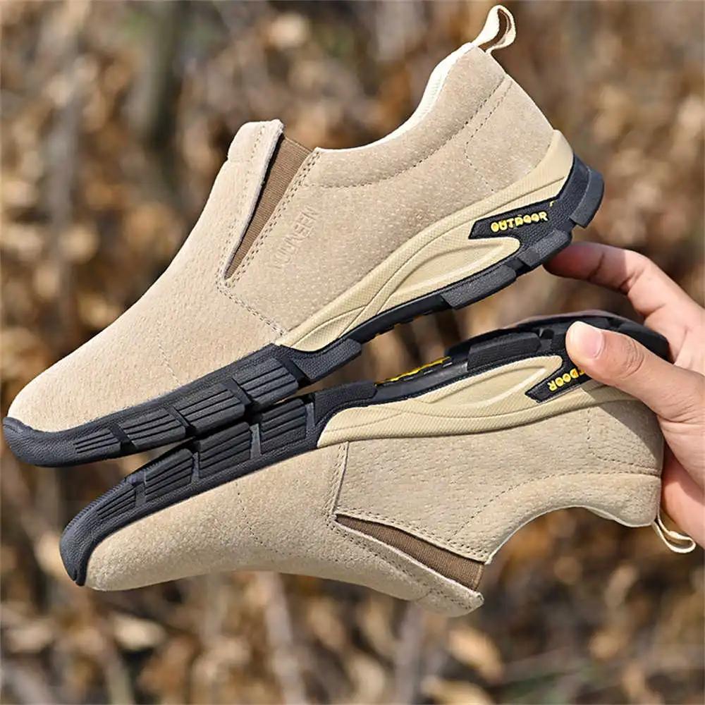Demi-season Round Tip Beige Tactical Sneakers Vip Shoes Men Summer Hiking Shoes Sports Genuine Kawaiis Outing YDX1
