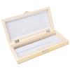 50PCS Biology Glass Prepared Microscope Slides Specimens Wooden Slide Storage Box Case