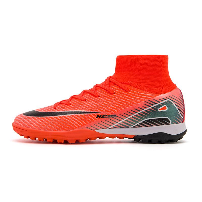 World Cup High-top Football Shoes Tf Broken Nails Seamless Fly-woven Socks Shoes Men's and Women's AG Nails Training Shoes