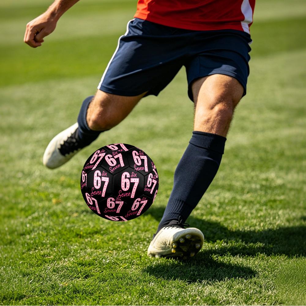 1pc Sixtyseven Stars Size 5 Soccer Ball Professional Match Training Football Indoor &Outdoor Sports Ball Lightweight Durable C65164