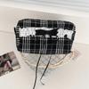 Süße Spitze Schleife Damen Canvas Kosmetiktaschen Tragbare Damen Clutch Geldbörse Lippenstift Make-up Etui Modische Damen Aufbewahrungstasche