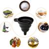 Samkos Mini Folding Funnel Set Black Silica Gel Funnel Water