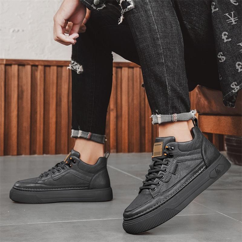 New Fashion Autumn And Winter Men's Low Top Martin Boots Students Male Boys Trending Soft Sole Work Shoes Labor Protection Martin Sneakers