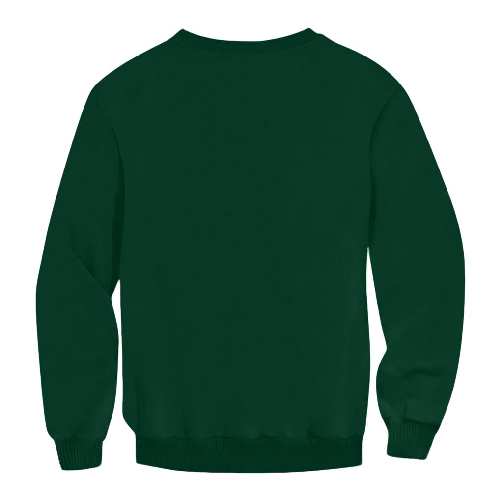 Christmas Print Loose Fit Round Neck Sweatshirt For Men