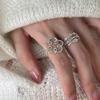 Unique Flower Pattern Open Adjustable Ring For Women Stylish And Chic Spring Accessory