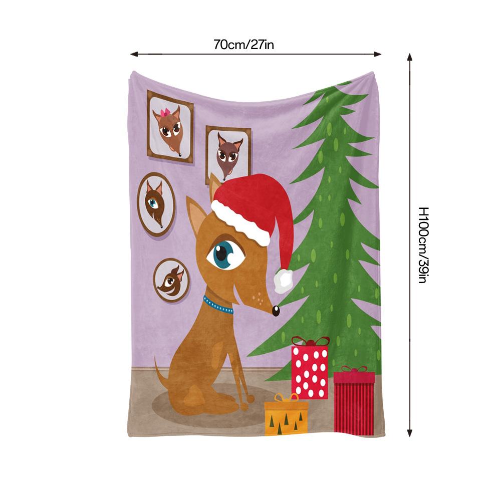 Cute Dog Throw Blanket Soft Cozy Pet Animal Lover Gift Home Decor Warm Fluffy Bedspread Living Room Dorm Room Gift