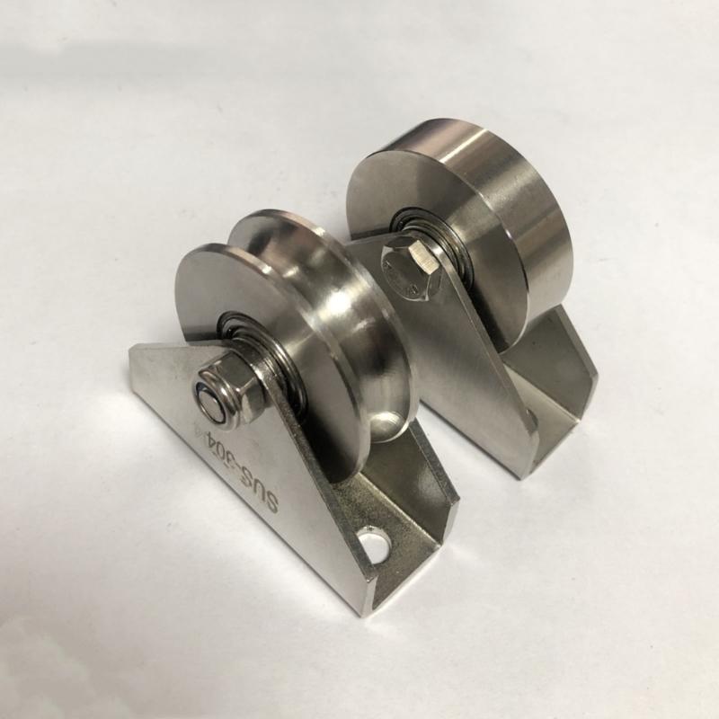 Guide Pulley Wheel Assembly with Two-Hole Mount for Window Roller Repair Door Track Hardware and Guided Motion Support