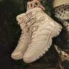 Motorcycle Riding Shoe for Men Outdoor Men's Motorcycle Racing Shoes Waterproof Long-distance Training Boots Travel Hiking Boots