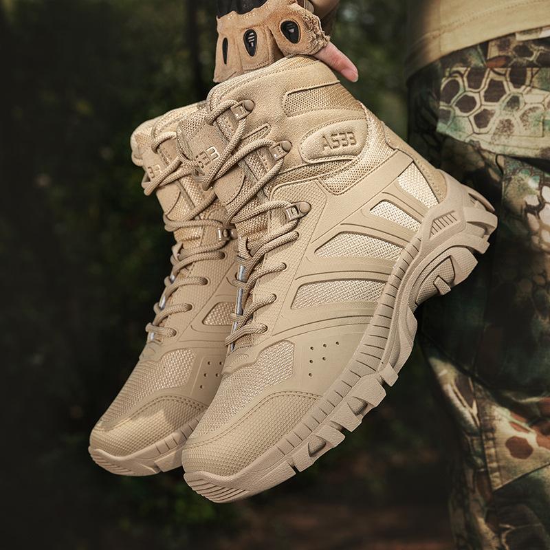 Motorcycle Riding Shoe for Men Outdoor Men's Motorcycle Racing Shoes Waterproof Long-distance Training Boots Travel Hiking Boots